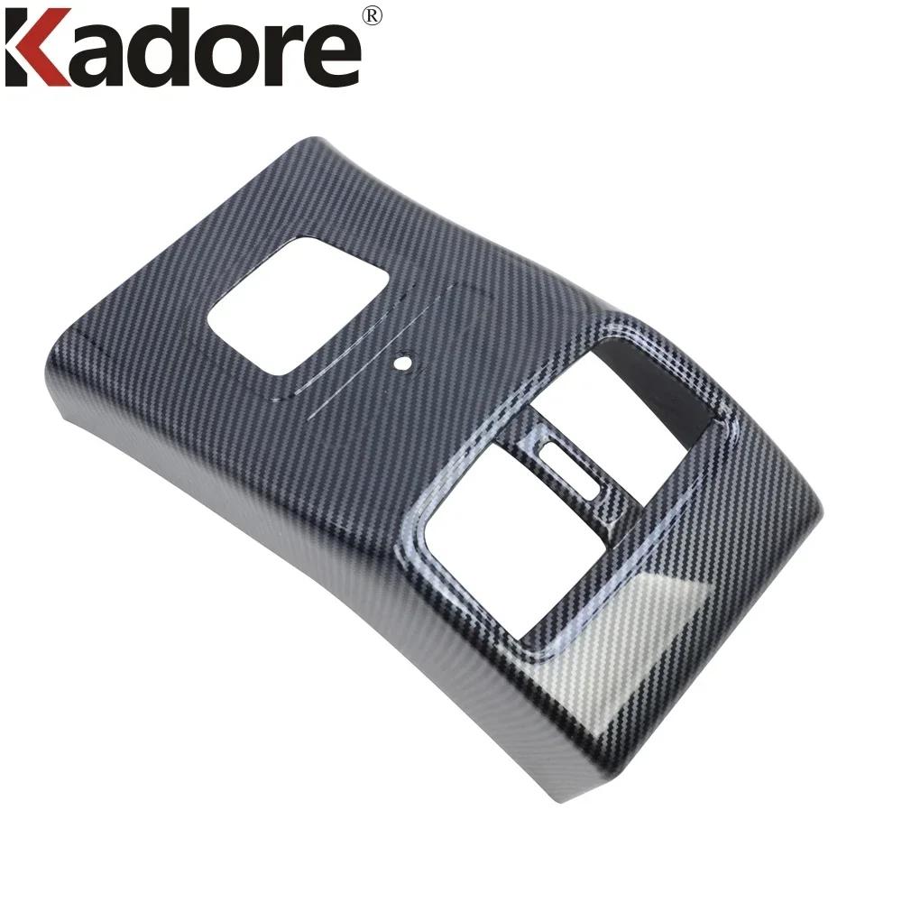 For Toyota Corolla sedan - Carbon Fiber Car Armrest Box Rear Air Condition Vent Outlet Cover Trim Interior Accessories