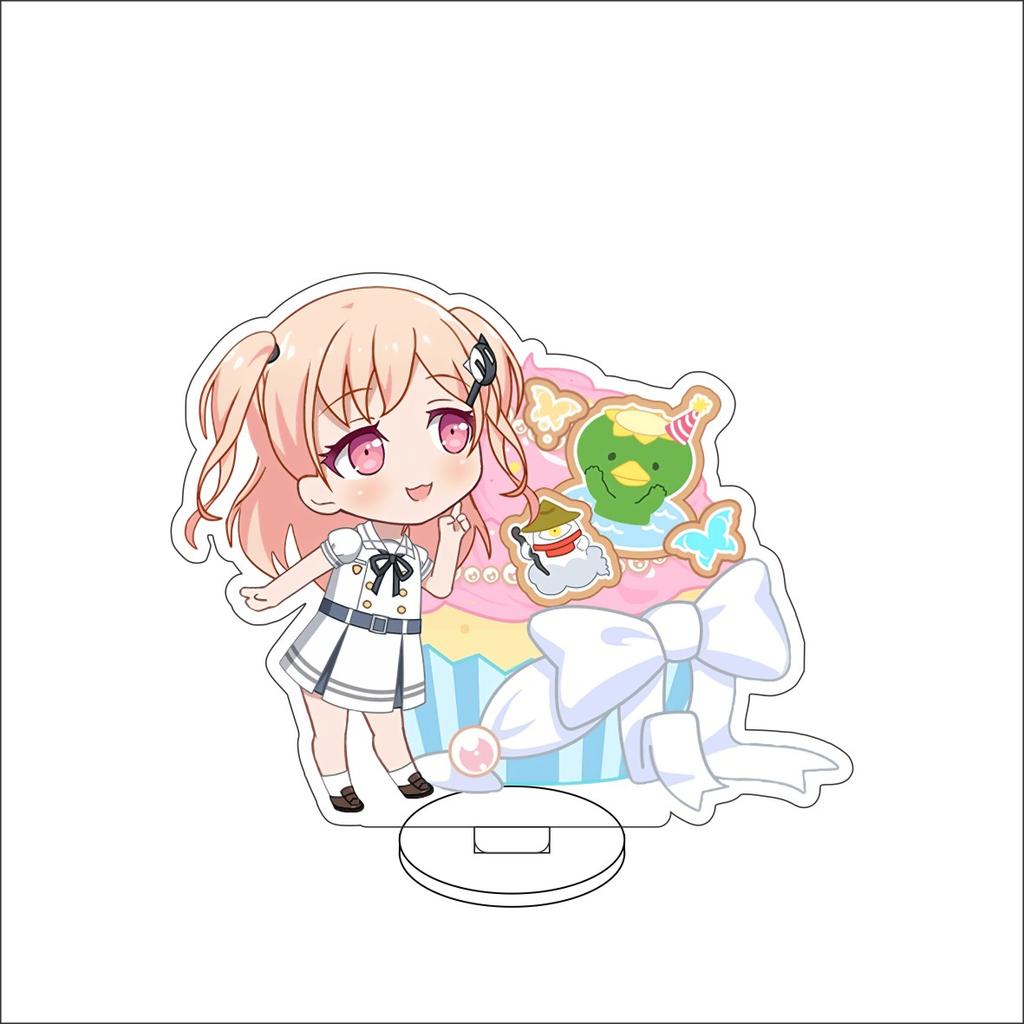 10CM Anime BanG Dream! Figure Stand Model Tsukushi Futaba/Nanami Hiromachi/Mashiro Kurata Cute Desk Decor Standing Sign Gifts