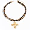 Cross Necklace Leopard Print Flower Love Pendant Summer Ocean Shell Starfish Collarbone Chain