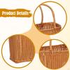 Empty And Versatile Woven Basket with Handle, Made of Imitation Rattan, Ideal for Fruit, Eggs,