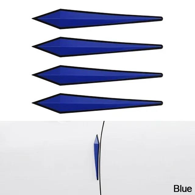 Car 4pcs Antis-scratch Protective Sticker Body Bumper Anti-collision Protection Door Rearview Mirror Edge Guard Rubber Strip Interior Mirrors 6
