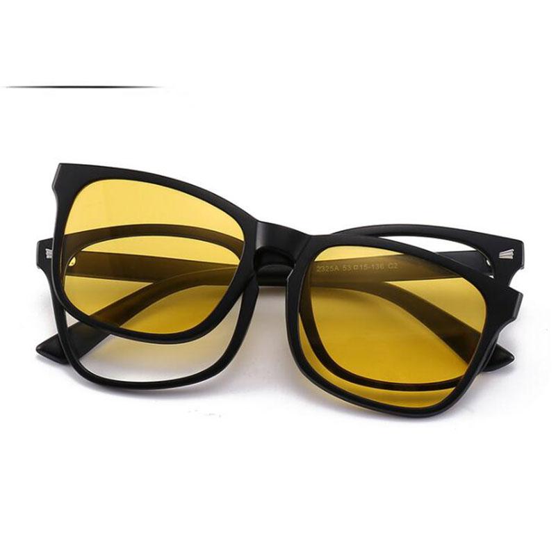 2325 Magnet Clip Rivets Frame Square Myopia Glasses 0 -0.5 -0.75 -1.0 -1.5 -2.0 -3.0 To -6.0