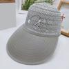 Men Summer Fisherman Hat Hollow Straw Weaving Full Face Sun Protection Wide Brim Western Cowboy Hat with Black Ribbon Decor Foldable Beach Hat