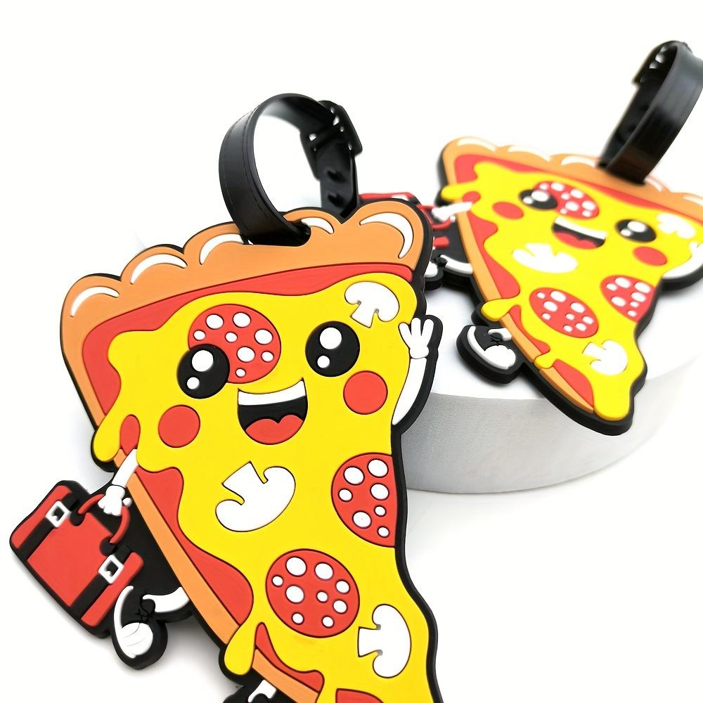 1pc Creative Pizza Luggage Tag Pendant Accessories,Travel Necessities,Airport Checked Luggage Items Anti-Lost Tag Boarding Pass