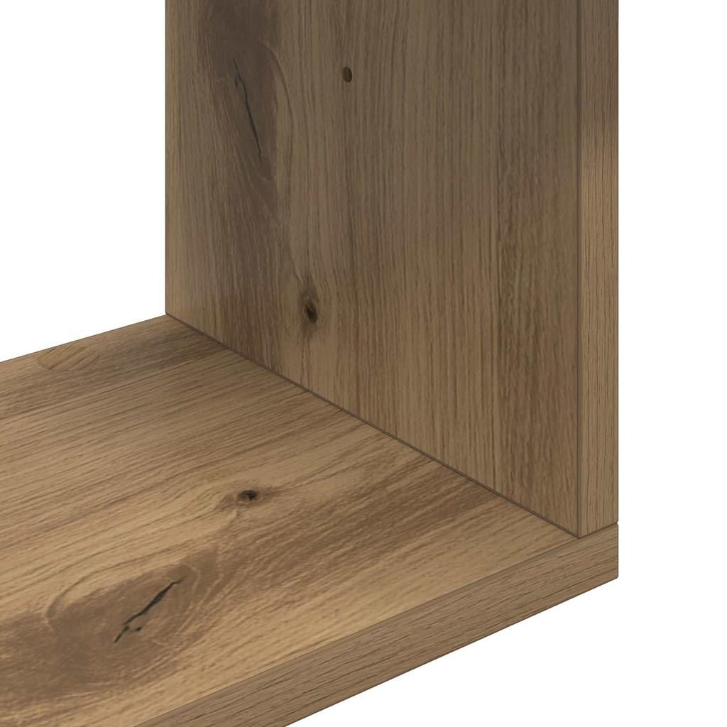 Wall Shelf Wall Mount Brown 32 X 21 X 107 Cm Particleboard