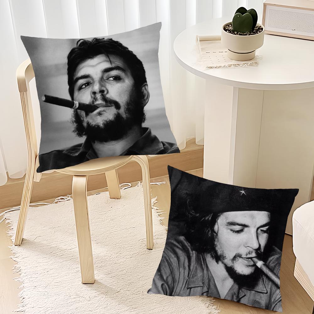 Che G-Guevaras Smoking Cushion Cover Living Room Accent Couch Back Support Square Lounge Restful Nap Companion Pillow Case