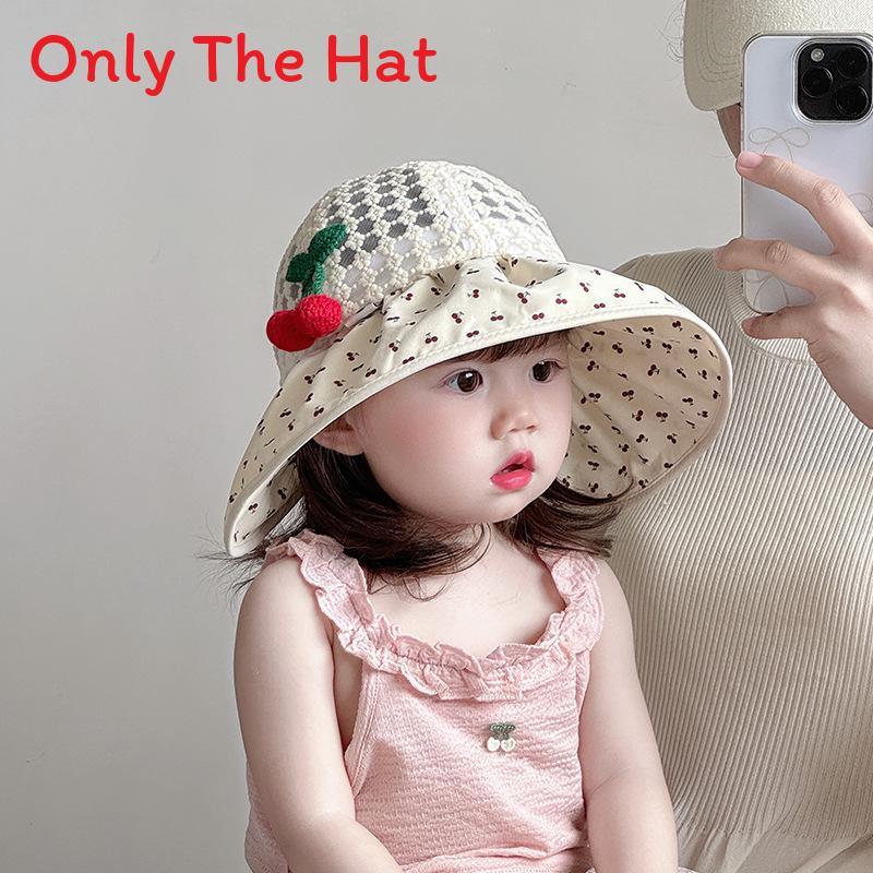 Baby Summer Breathable Cotton Sun Hat With Wide Brim For Outdoor Sun Protection
