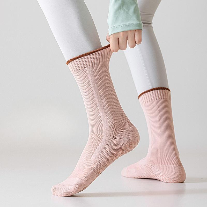 Yoga Socks, Women's Anti-slip Mid-calf Pilates Socks, Sports Floor Socks, Summer Women's Long Stockings