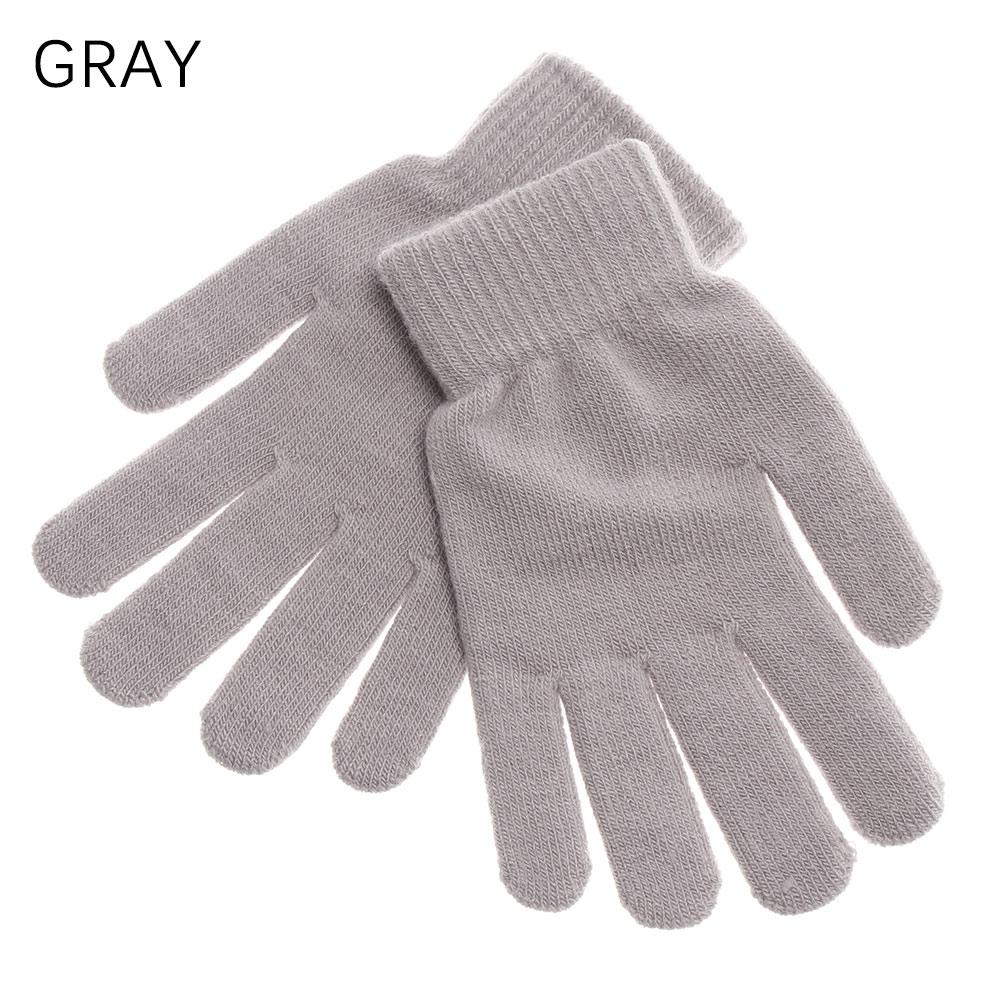 Gifts Basic Thicken Winter Warm Plush Lining Full Fingered Gloves Mittens Wool Knitted