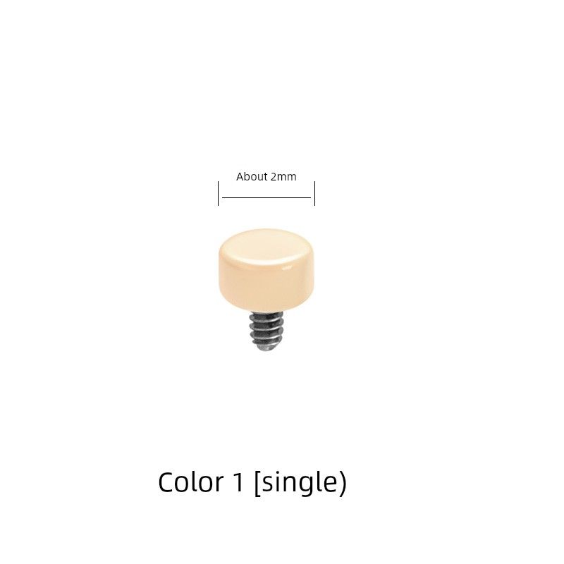 

Ultra-Small 2mm Skin Color Titanium Alloy Invisible Ear Studs Ear Piercing Anti-Allergy Lip Nail Flat Bottom Internal Spiral F136 Medical No. 1 skin color single head one