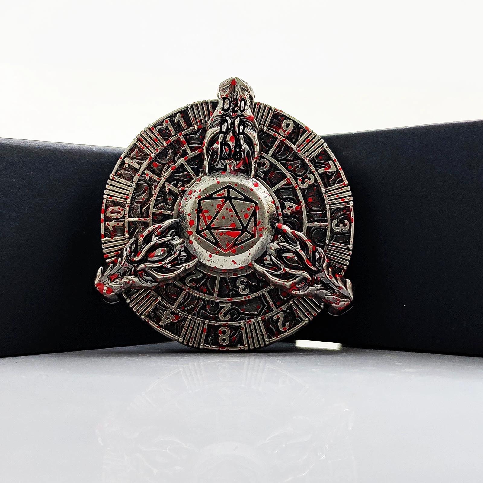 

Металлические игральные кости DND 7-в-1 с гироскопом для пальцев, многогранник, Dungeons and Dragons Mini Edition, поворотный стол, группа для бега COC