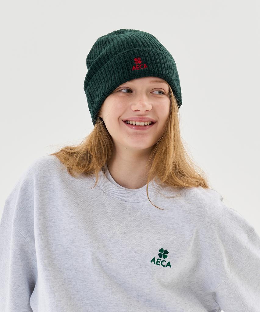 AECA Aeca Clover Logo Beanie-Green