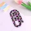 10Pcs Cute Printed Acrylic Paper Clips Large Printed Bookmark Clamps For Notebook File DIY Organizing