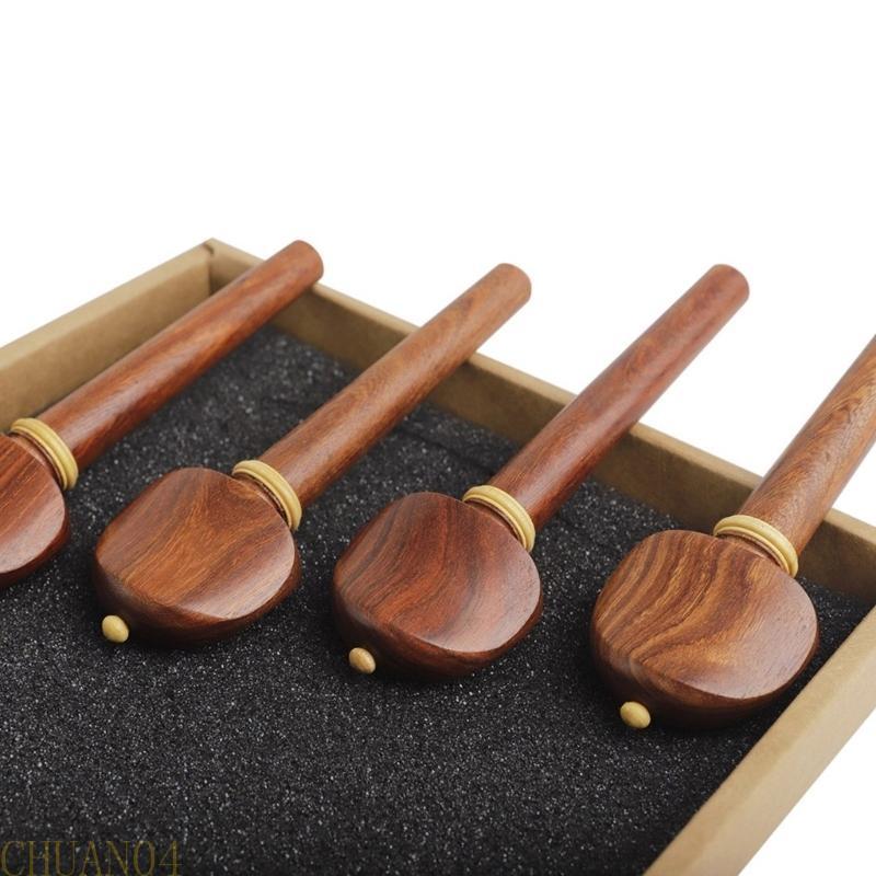 A1A2 4Pcs Cello Pegs Mahogany Tuning Pegs Musical Instruments Cello Replacement Parts Cello Tuner Pegs Mechanic Part