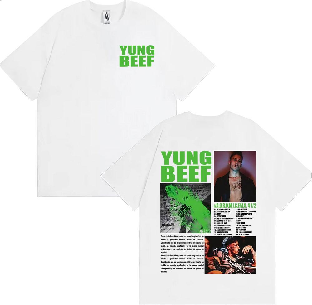 Rapper Yung Beef Album Tour Graphic T Shirt Unisexs Harajuku Vintage High Street Tshirts Cotton Casual Short Sleeve Tshirt S
