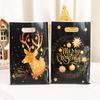 10/20/50pcs Black Golden Christmas Gift Bags with Handles Christmas Decorations for Home 2025 Xmas Gifts New Year Packaging Bags