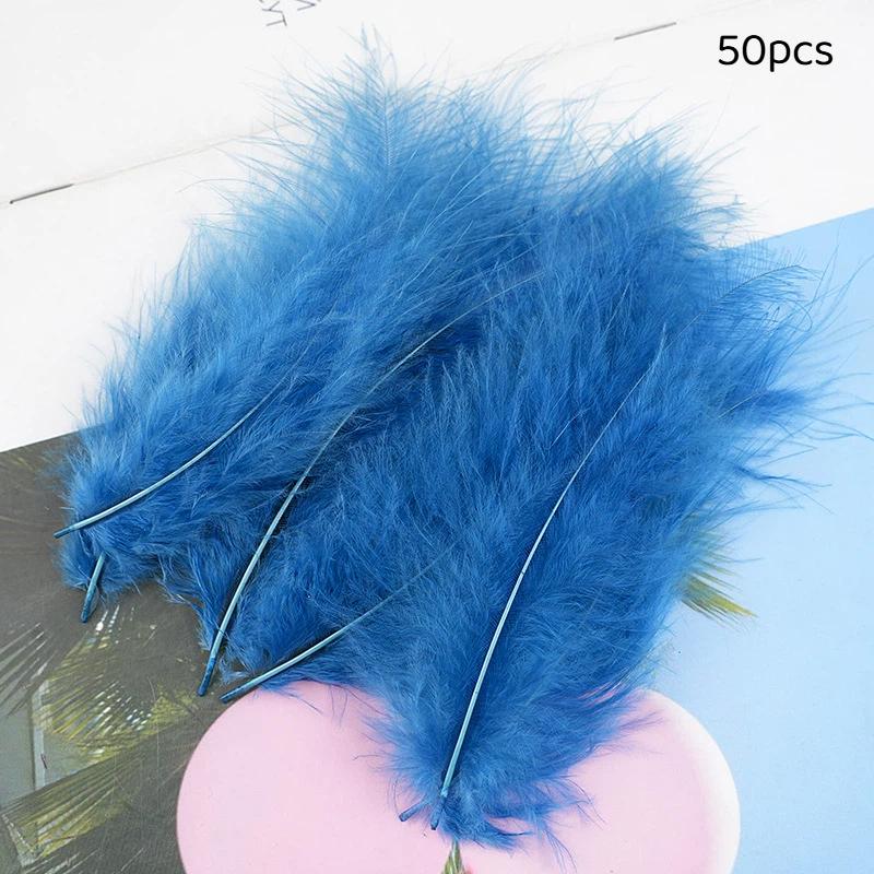 50Pcs Premium Soft Turkey Marabou Feathers Fluffy Craft Feathers for Kids Art Project Birthday Party Decor