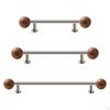 Cabinet Handle Decorative Drawer with Vintage French Design Wooden Bead Details Single Hole