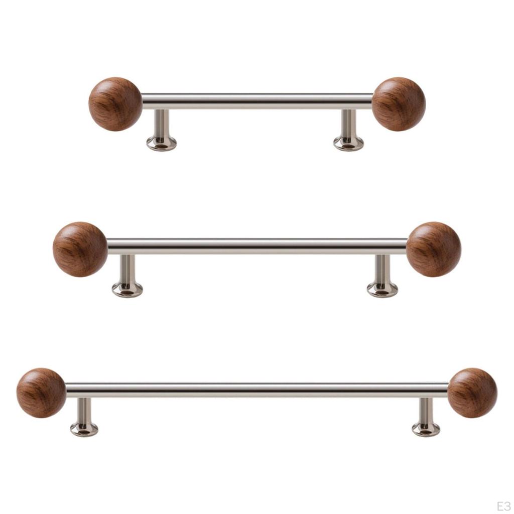 Cabinet Handle Decorative Drawer with Vintage French Design Wooden Bead Details Single Hole