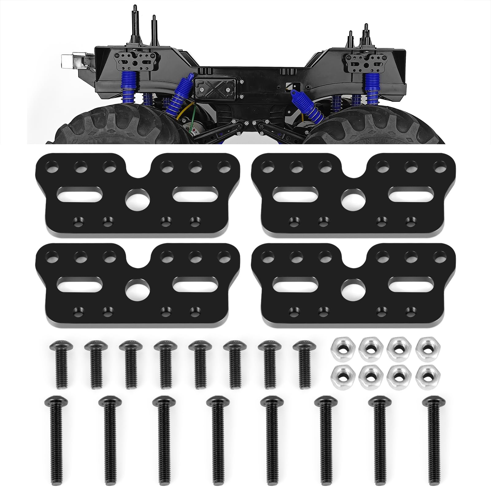 

TRZX Aluminum Front and Rear Shock Mounts for Tamiya 1/10 Crod Buster 4x4x4