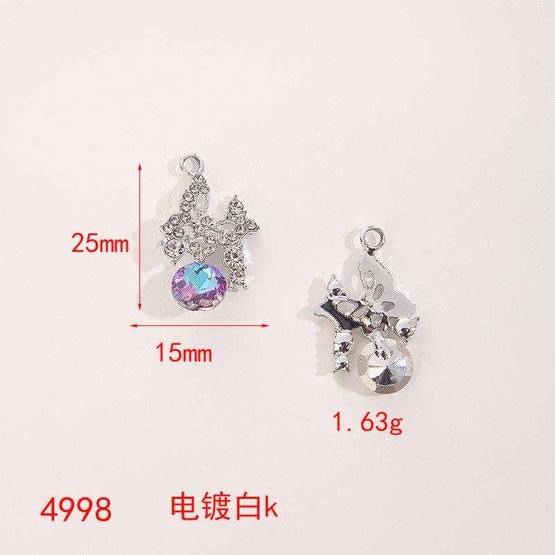 Baroque Bow Water Drop Pendant Pendant Diy Handmade Peach Heart Earrings Hand Necklace Material Bag Accessories