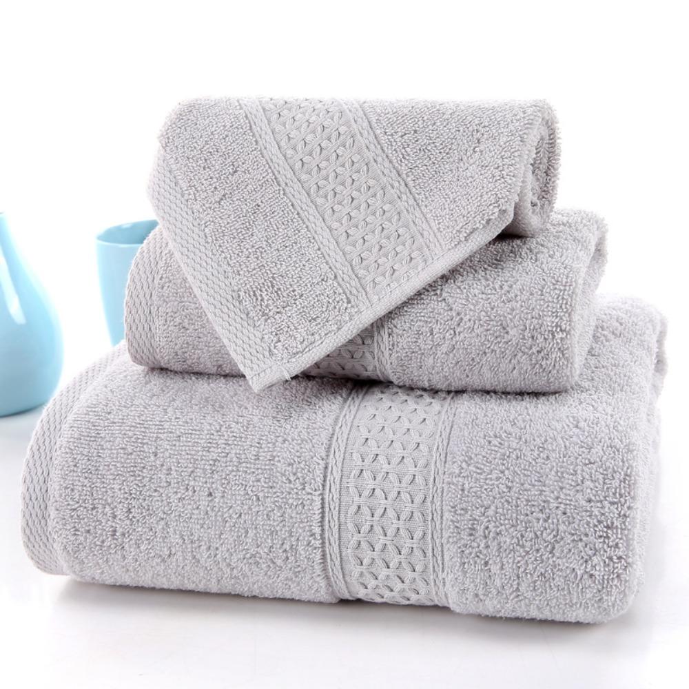 Spot large thickened cotton souvenir towel hotel men's sports face towel plain color broken gear water absorption
