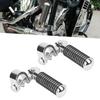 Pair of Motorcycle Foot Pegs Clamp Footrest Mount for 1in Engine Crash Bar Guard