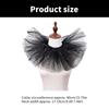 Victorian Sparkling Dots Layered Mesh Tulle Detachable Neck Ruff Ruffled Faux Collar Shawl for Halloween Clown Choker