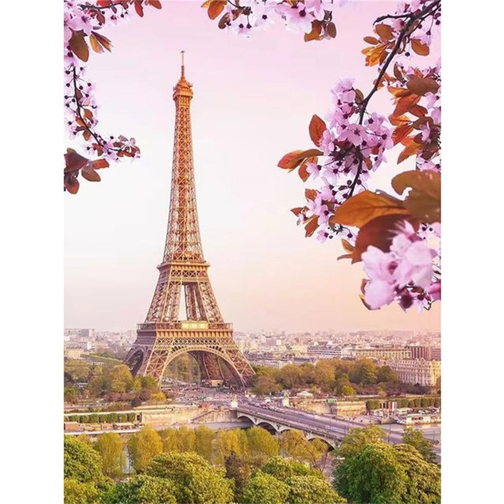 DIY Diamond Painting Iron Tower Cross Stitch Kit Mosaic Art Diamond Painting Full Circle Diamond Home Decoration