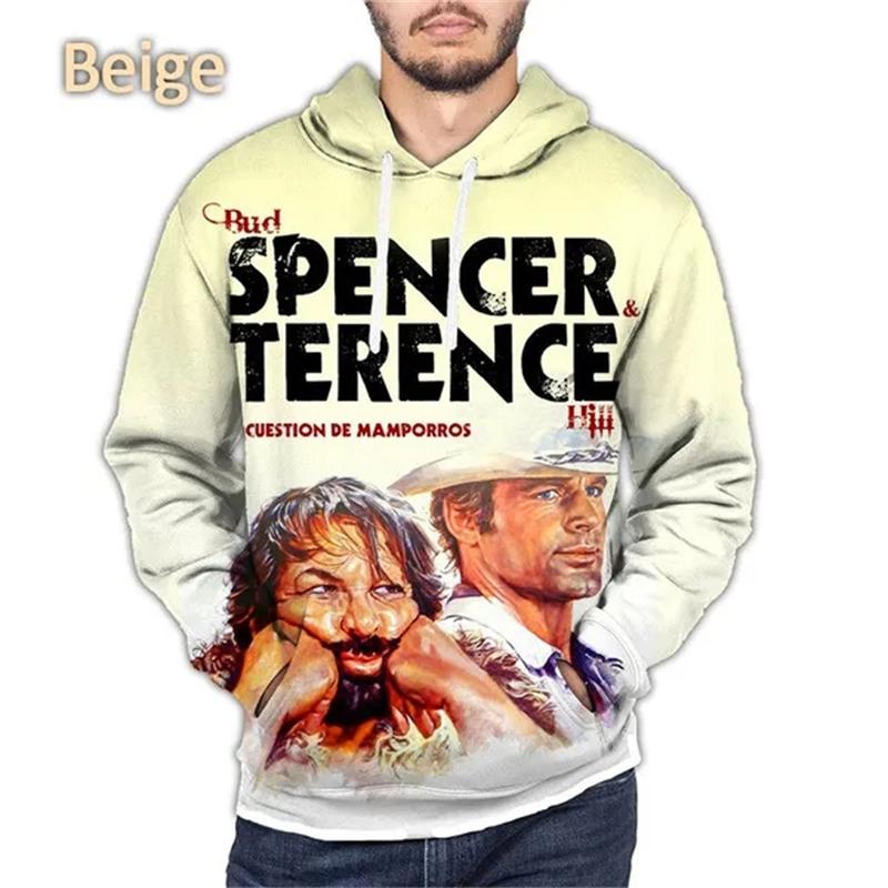 

3D Bud Spencer Terence Hill Graphic Hoodie for Men Clothing Women New in Hoodies & Sweatshirts Fashion Streetwear Pullover Tops 3XL