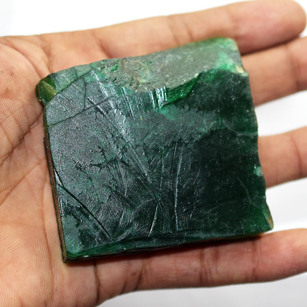Natural Green Emerald 142.7 Ct Uncut Gemstone Rough Earth Mined