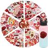 10/30/50/100pcs Red Cherry Girl Cartoon Aesthetic Graffiti Stickers Waterproof Retro Decals DIY Stationery Phone Case Laptop