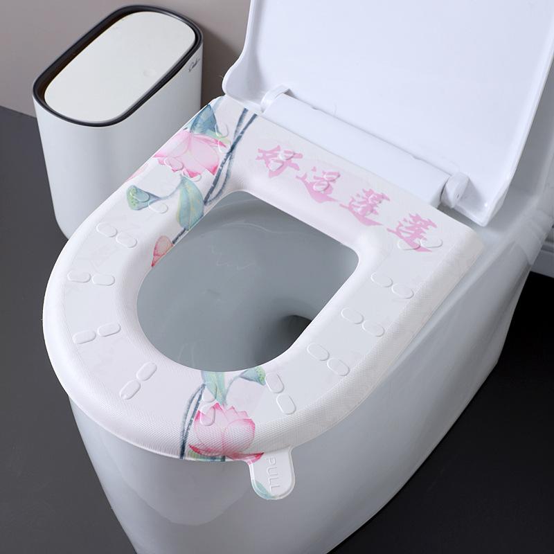 Eva Toilet Seat Cover Mat Summer Soft Washable Closestool Mat Seat Case Toilet Lid Pad Cover Bathroom dropshipping