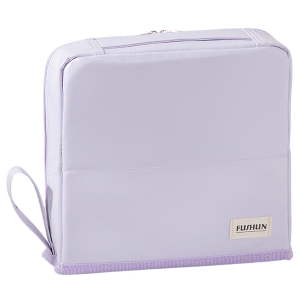 PU Cosmetic Bag Large Capacity Handheld Portable Travel Toiletry Pouch Makeup Organizer D