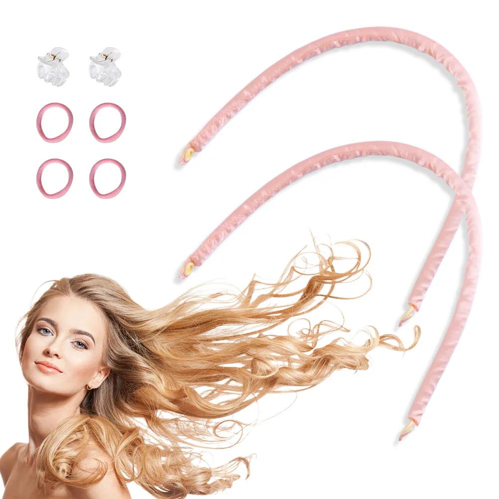 Heatless Curling Rod Headband Soft Hair Curlers No Heat Hair Rollers Lazy Curls Sleeping Overnight Flexi Rods Hair Styling Tools