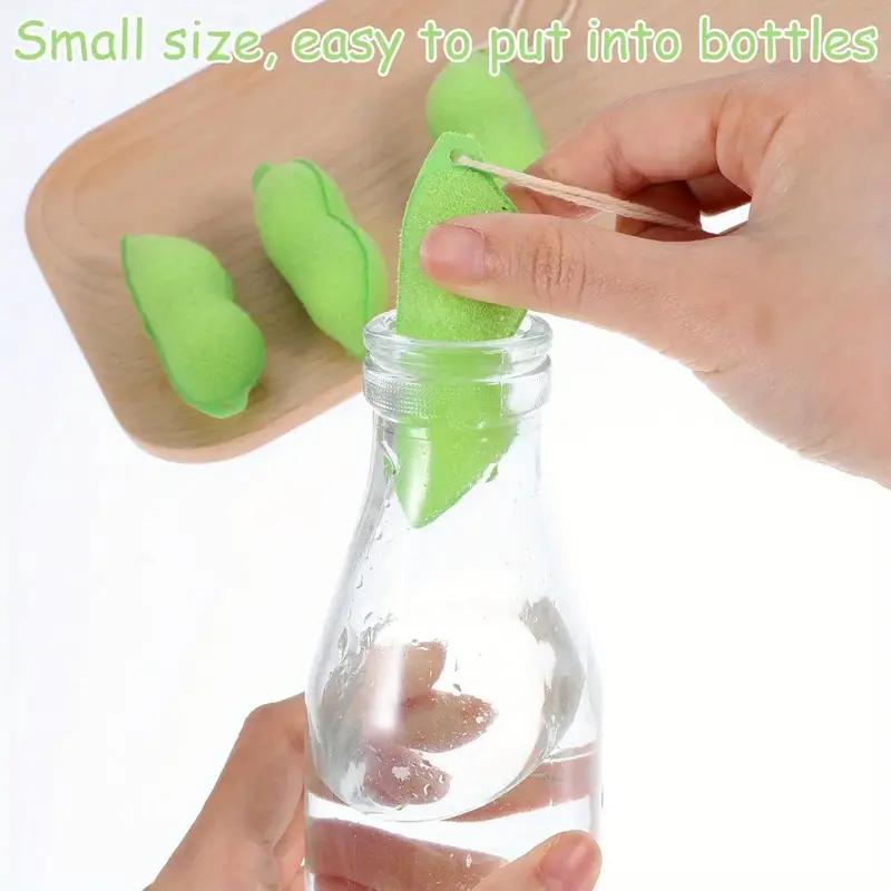 5/3/1PCS Reusable Edamame Cleaning Sponge Brush Pea Brush Scrub Cup Artifact Cleaning Sponge Wipe Bottle