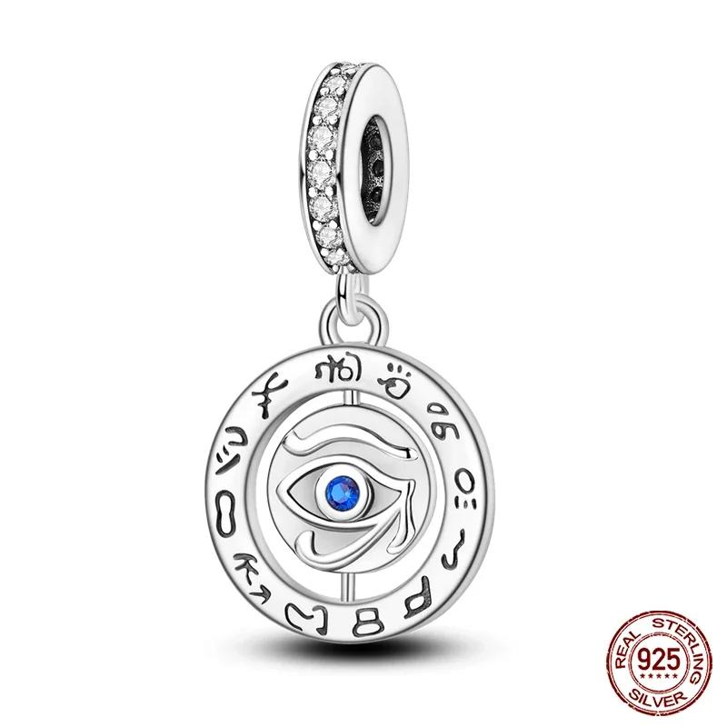 925 Silver Color Evil Eye Charm Demon Eye Bead For Original Bracelet&Bangle DIY Making Fashion Jewelry Gift