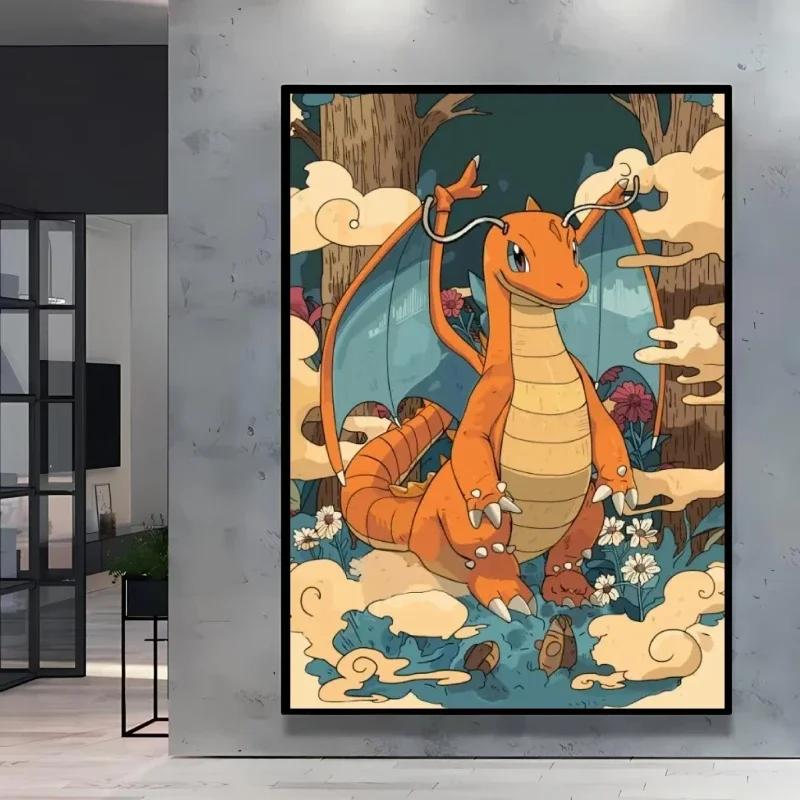 Classic Anime Pokemon Squirtle Latios Poster Hd Canvas Prints Cartoon Character Home Living Room Wall Decorative Holiday Gift