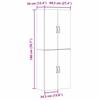 Wall Cabinet 2 Pcs Black Oak Effect 69.5 X 34 X 90 Cm