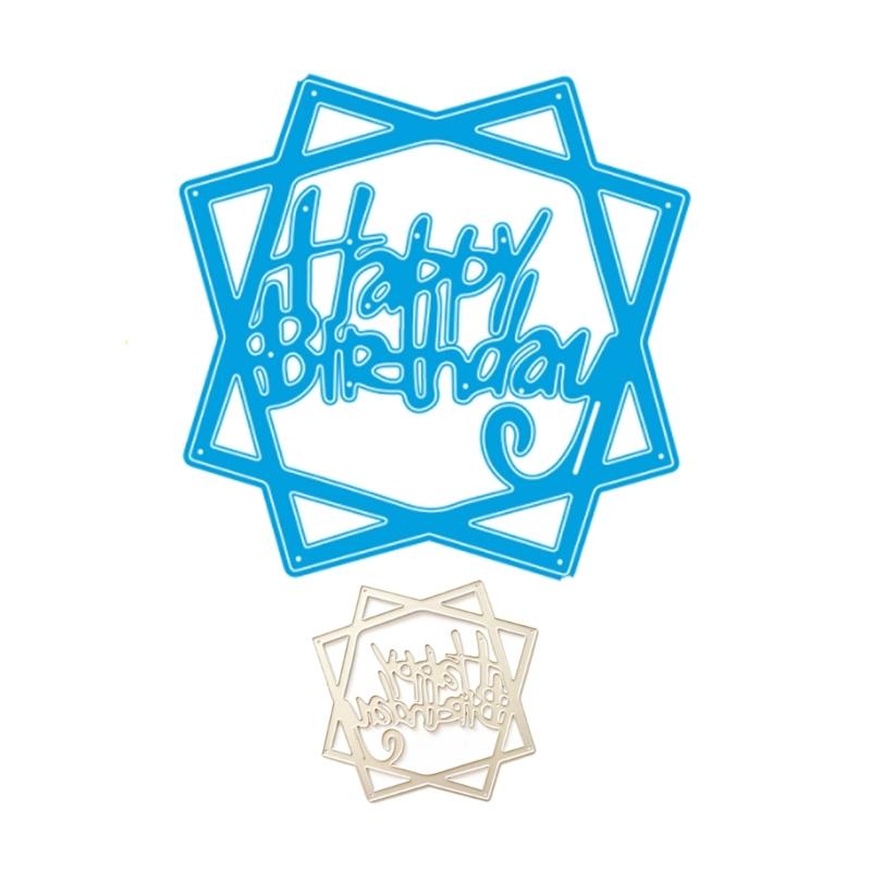 Metall-Stanzschablonen Happy Birthday für Kartenherstellung Scrapbooking Papierbasteln DIY