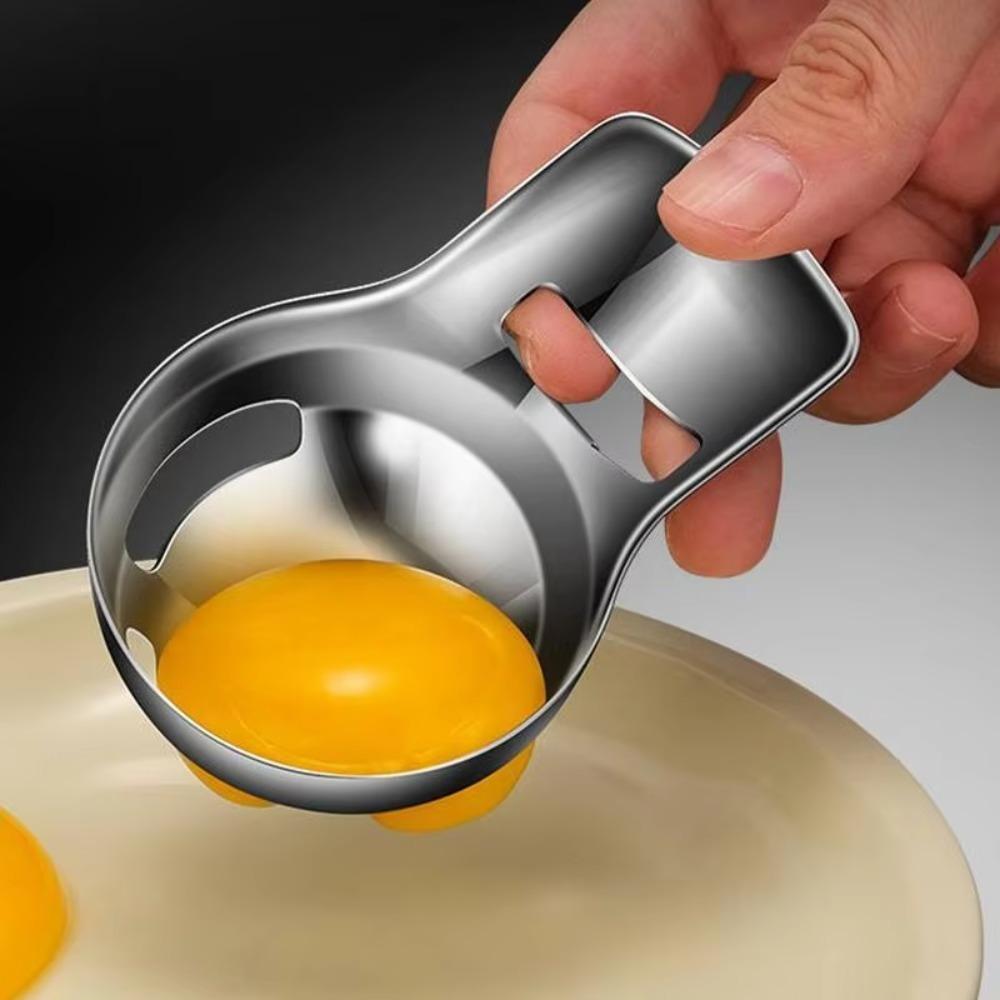 Stainless Steel Egg Yolk Separator Spoon Mirror Polishing Egg White Divider  Kitchen