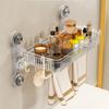 Large Capacity Toilet Storage Racks Wall Mounted Shower Organizer  Bathroom