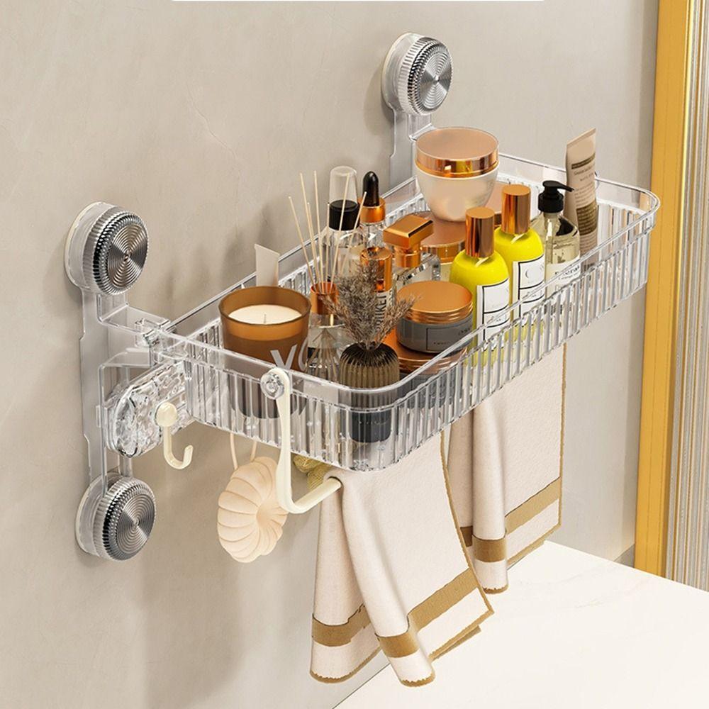 Large Capacity Toilet Storage Racks Wall Mounted Shower Organizer  Bathroom