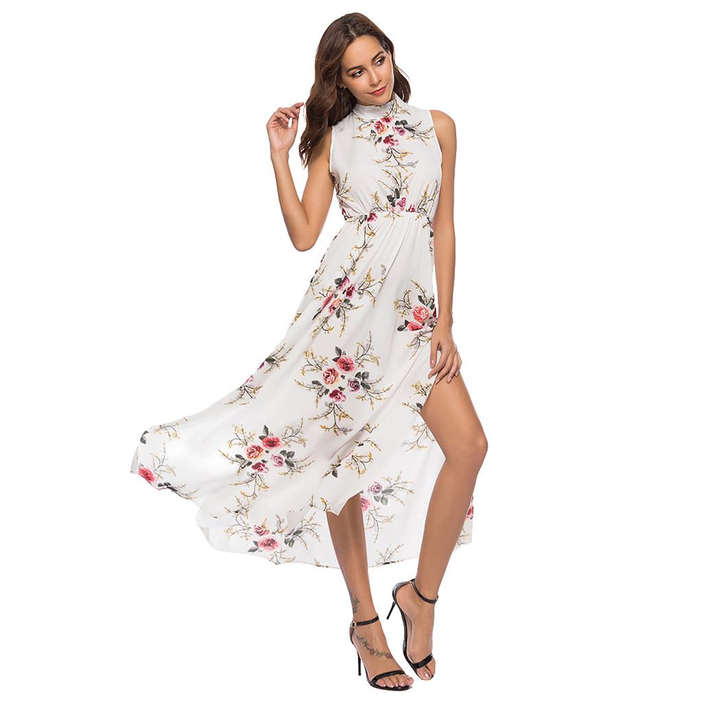 Summer Women Clothes Printed Halter Dress Elegance Sleeveless Dress main image 0