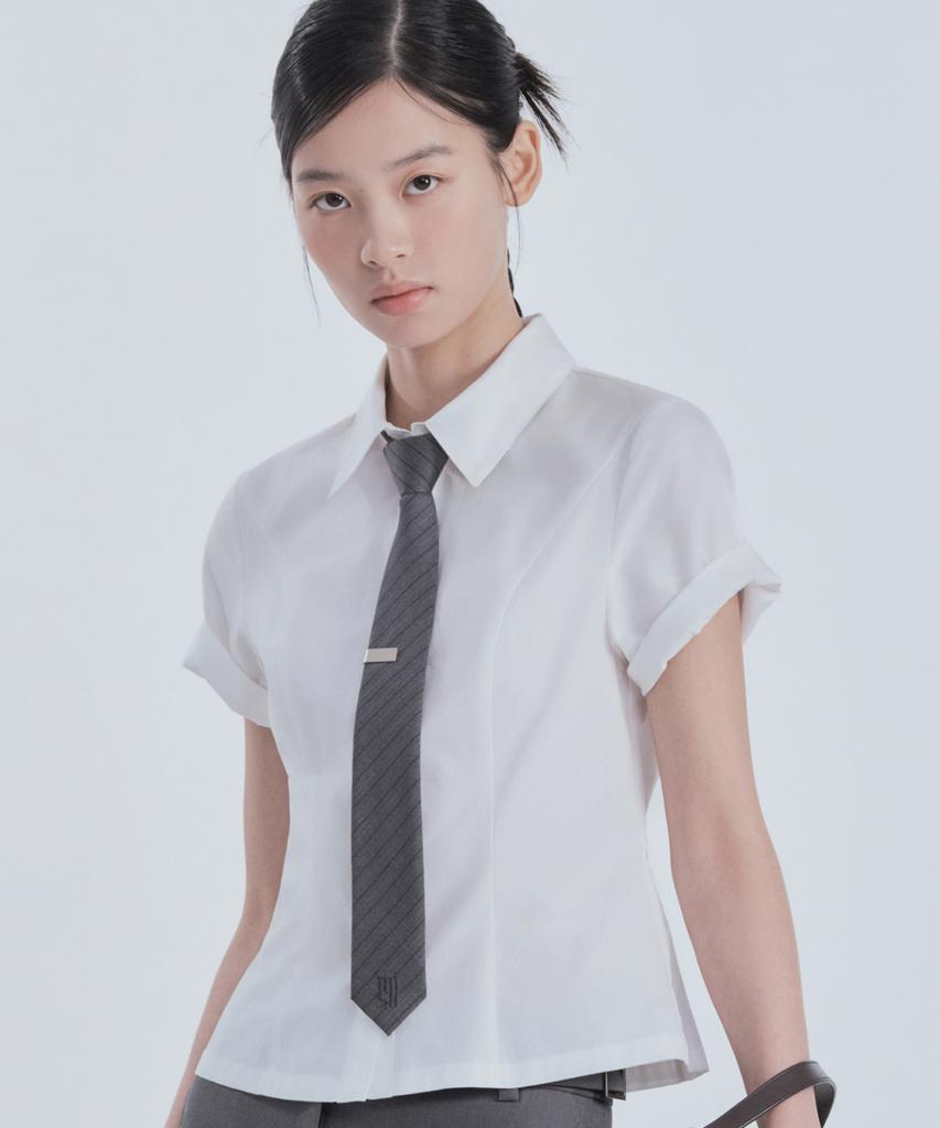 Mausolleum Half-Sleeve Tailored Shirt - White