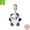 S925 Sterling Silver Cute Bear Pendant Accessories, Exquisite Animal Diy Bracelet Beaded Accessories