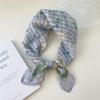 58 Floral Cotton Linen Scarf: Korean Ditsy Print Neckerchief for Spring, Summer, Autumn - Versatile Headband and Headscarf