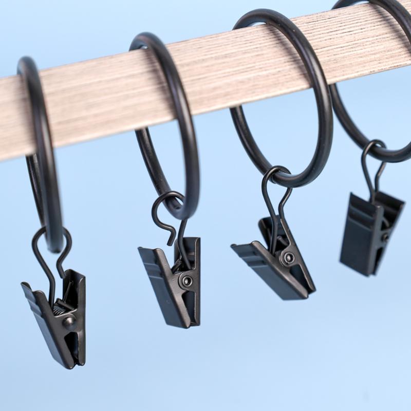 10 Stück Gardinenhaken Aufhängeclips Metallclip Rostfreie Gardinenstangen Aufhänger Geteilte Gardinenringe Schnallen Ösen Öse Haken
