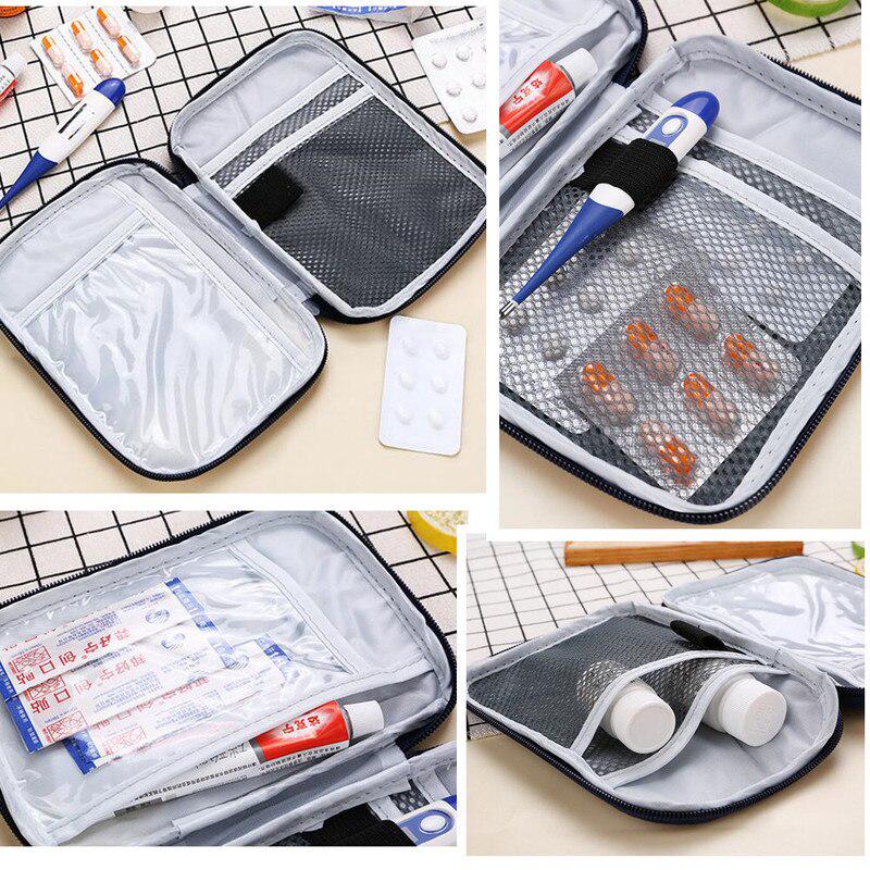 Outdoor First Aid Emergency Medical Bag Medicine Drug Pill Box Camping Home Car Survival Kit Emerge Case Small 600D Oxford Pouch