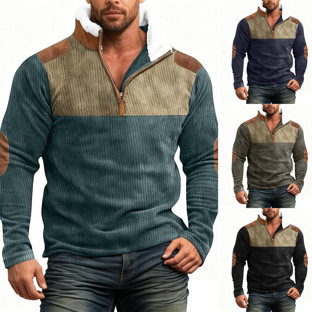 Spring And Men's Standing Collar Sweatshirt Is Outdoor Casual Sweaters Tops